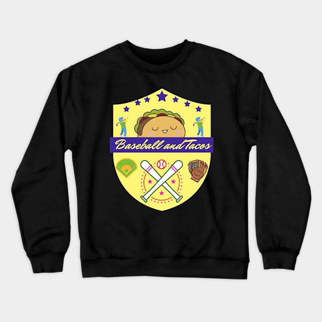 Baseball And Tacos - Love - Hobby Crewneck Sweatshirt by ASOR14